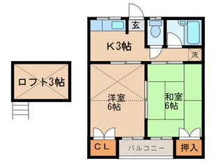 コーポ石高Ⅱの物件間取画像